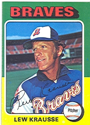 1975 Topps Mini Baseball Cards      603     Lew Krausse